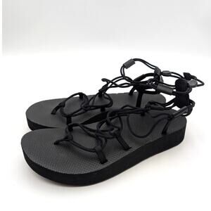 Teva Midform Infinity Platform Elastic Strap Sandals Women's Black Size US9 EU40